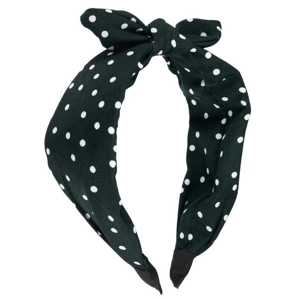 Bowknot Headband with Bunny Ears Hairband Green 2.17 Inch Wide